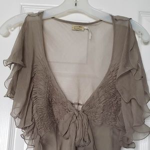 Max Studio Special Edition Silk Sheer Top